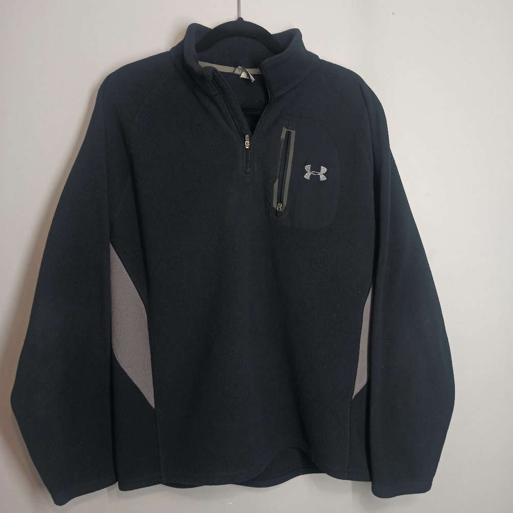 Under Armour Black and Gray Pullover Sweatshirt. Size Large - Picture 2 of 14